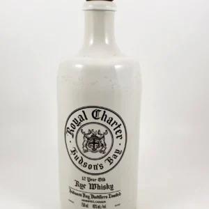 Vintage Hudson's Bay Royal Charter 12 Year Old Rye Whisky Stoneware Bottle