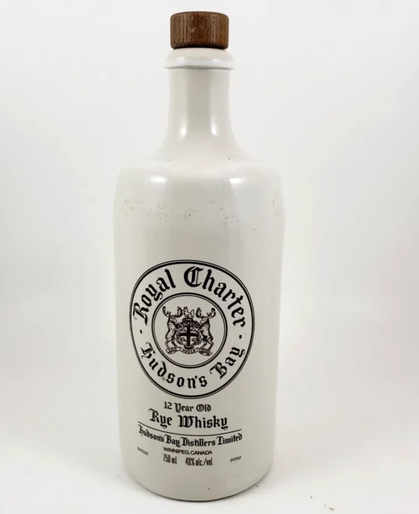 Vintage Hudson's Bay Royal Charter 12 Year Old Rye Whisky Stoneware Bottle